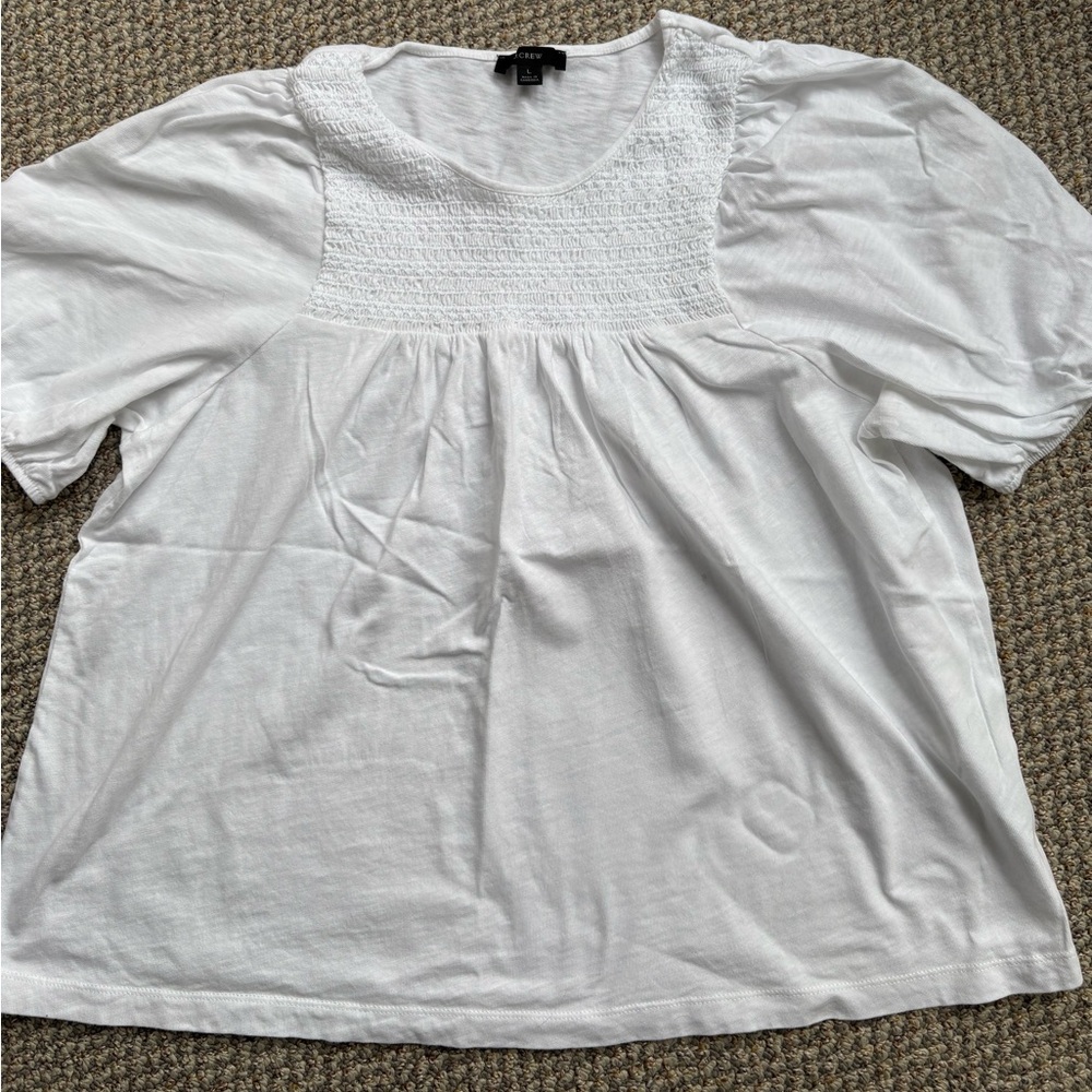 J Crew White Women's Tee